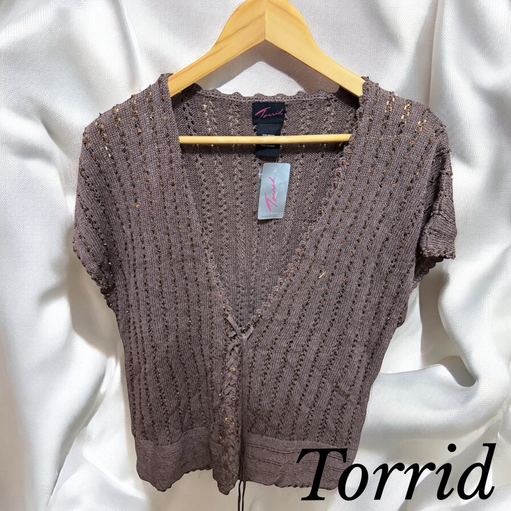 Torrid Brown Knit Cardigan NWT